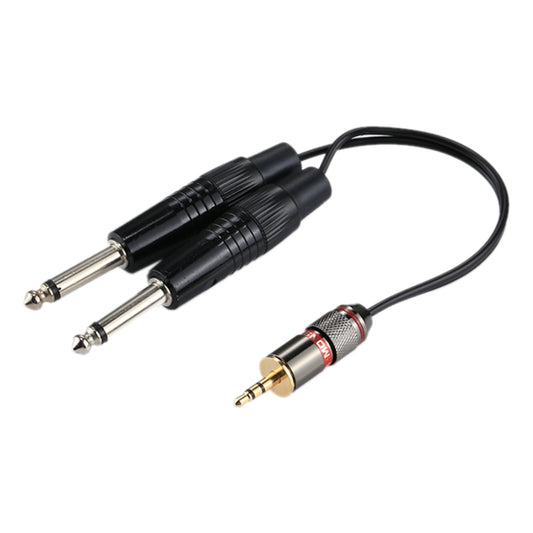 3.5mm Male to 2 x 6.35mm Male Mono Audio Adapter Cable, Total Length: about 27cm - Consumer Electronics by buy2fix | Online Shopping UK | buy2fix