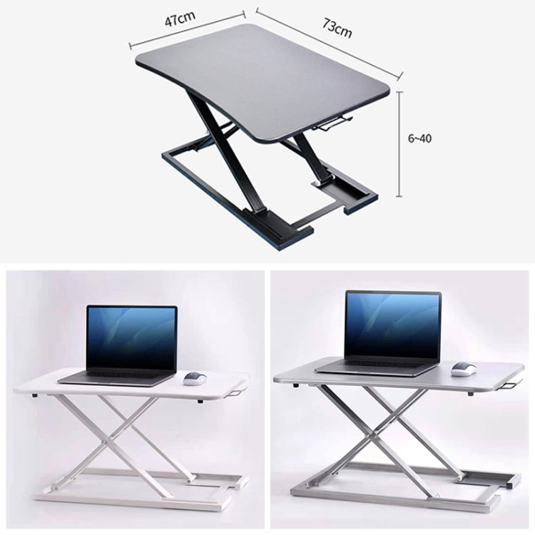 Folding Standing Lifting Computer Desk (Black) - Computer & Networking by buy2fix | Online Shopping UK | buy2fix