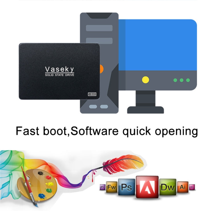 Vaseky V800 256GB 2.5 inch SATA3 6GB/s Ultra-Slim 7mm Solid State Drive SSD Hard Disk Drive for Desktop, Notebook - Solid State Drives by Vaseky | Online Shopping UK | buy2fix