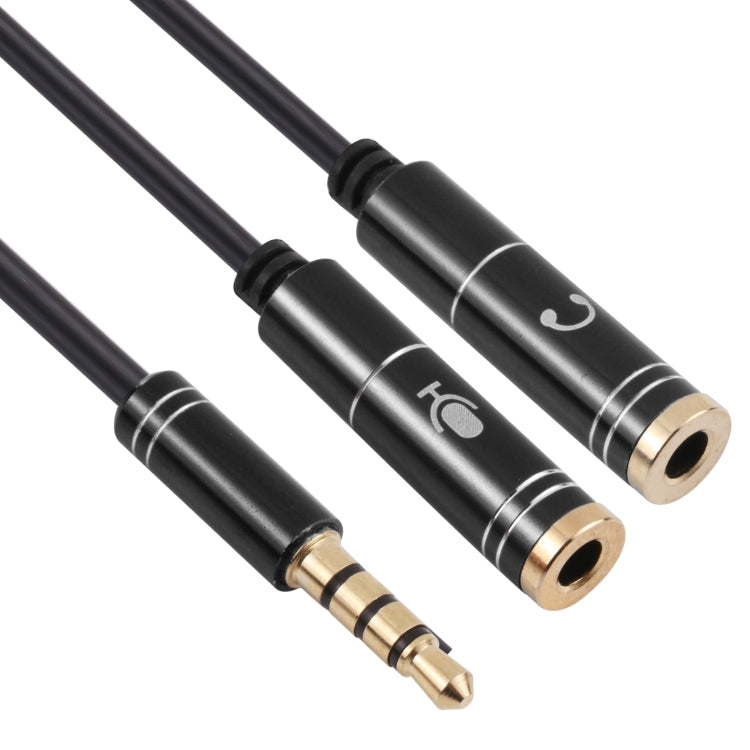 2 x 3.5mm Female to 3.5mm Male Adapter Cable(Black) - Aux Cable by buy2fix | Online Shopping UK | buy2fix