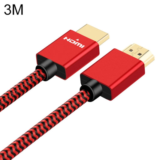 ULT-unite Gold-plated Head HDMI 2.0 Male to Male Nylon Braided Cable, Cable Length: 3m(Red) - Cable by ult-unite | Online Shopping UK | buy2fix