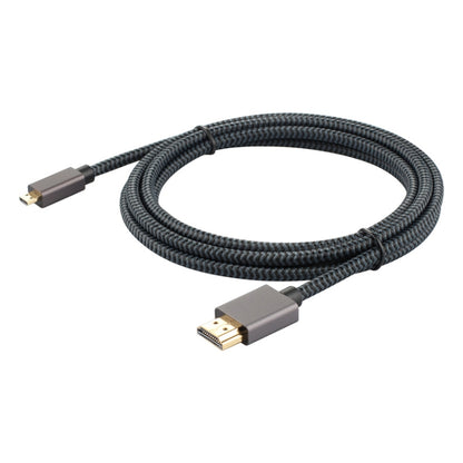 ULT-unite Gold-plated Head HDMI Male to Micro HDMI Male Nylon Braided Cable, Cable Length: 1.2m (Black) - Cable by ult-unite | Online Shopping UK | buy2fix