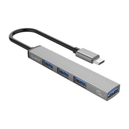 ORICO-AH-13-GY-BP USB 3.0 x 1 + USB 2.0 x 3 to USB-C / Type-C HUB Adapter - Computer & Networking by ORICO | Online Shopping UK | buy2fix