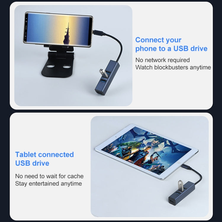 RDS 6307-4 USB-C / Type-C to USB3.0 + Triple USB2.0 4 in 1 HUB Adapter - USB HUB by buy2fix | Online Shopping UK | buy2fix