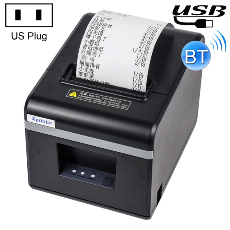 Xprinter N160II USB+Bluetooth Interface 80mm 160mm/s Automatic Thermal Receipt Printer, US Plug - Consumer Electronics by Xprinter | Online Shopping UK | buy2fix