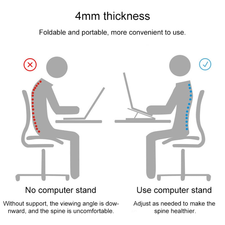 General-purpose Increased Heat Dissipation For Laptops Holder, Style: with Mobile Phone Holder(Black) - Computer & Networking by buy2fix | Online Shopping UK | buy2fix