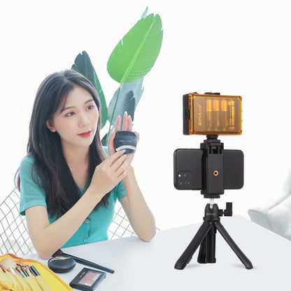 PULUZ Selfie Sticks Tripod Mount + Phone Clamp with Tripod Adapter & Long Screw(Black) - Desktop Holder by PULUZ | Online Shopping UK | buy2fix