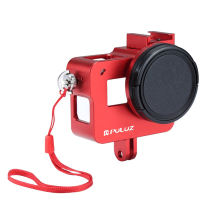 PULUZ Housing Shell CNC Aluminum Alloy Protective Cage with 52mm UV Lens for GoPro HERO(2018) /7 Black /6 /5(Red) - DJI & GoPro Accessories by PULUZ | Online Shopping UK | buy2fix