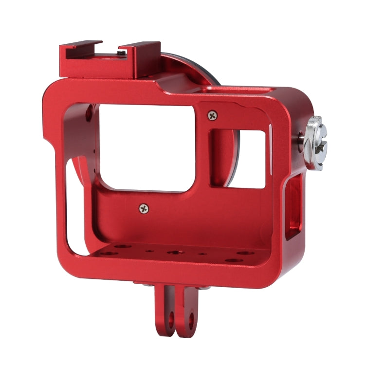 PULUZ Housing Shell CNC Aluminum Alloy Protective Cage with 52mm UV Lens for GoPro HERO(2018) /7 Black /6 /5(Red) - DJI & GoPro Accessories by PULUZ | Online Shopping UK | buy2fix