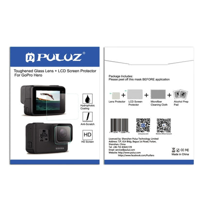 PULUZ  Lens HD Screen Protector + LCD Display Tempered Glass Film for GoPro HERO7 Black /HERO7 Silver / HERO7 White /6 /5 - Protective Film by PULUZ | Online Shopping UK | buy2fix