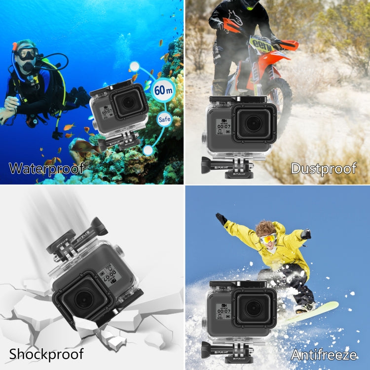 PULUZ for GoPro HERO(2018) / HERO7 Black /6 /5 60m Underwater Waterproof Housing Diving Protective Case with Buckle Basic Mount & Screw - DJI & GoPro Accessories by PULUZ | Online Shopping UK | buy2fix