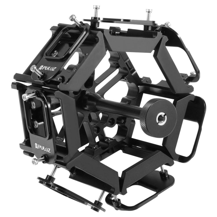 PULUZ  8 in 1 All View Panorama Frame CNC Aluminum Alloy Protective Cage with Screw for GoPro HERO7 /6 /5(Black) - DJI & GoPro Accessories by PULUZ | Online Shopping UK | buy2fix