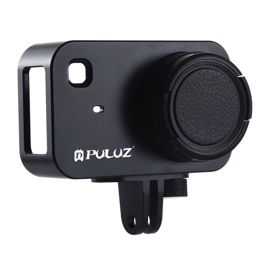PULUZ Housing Shell CNC Aluminum Alloy Protective Cage with 37mm UV Filter Lens for Xiaomi Mijia Small Camera (Black) - DJI & GoPro Accessories by PULUZ | Online Shopping UK | buy2fix