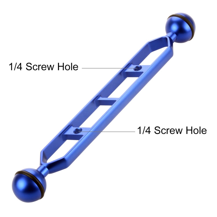 PULUZ 9.0 inch 22.8cm Aluminum Alloy Dual Balls Arm, Ball Diameter: 25mm(Blue) - Camera Accessories by PULUZ | Online Shopping UK | buy2fix