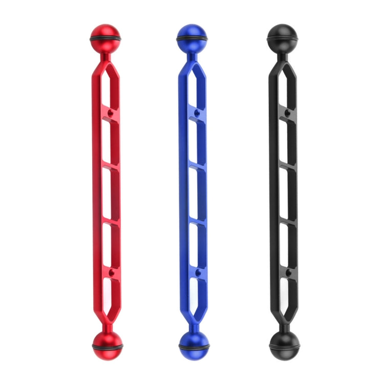 PULUZ 11.0 inch 27.9cm Aluminum Alloy Dual Balls Arm, Ball Diameter: 25mm(Red) - Camera Accessories by PULUZ | Online Shopping UK | buy2fix