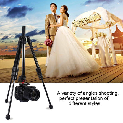 PULUZ 4-Section Folding Legs Metal  Tripod Mount with 360 Degree Ball Head for DSLR & Digital Camera, Adjustable Height: 42-130cm - Camera Accessories by PULUZ | Online Shopping UK | buy2fix