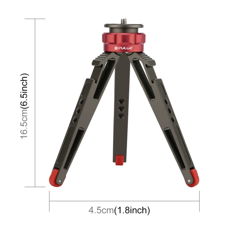 PULUZ Desktop Vlogging Live Tripod Holder with Cold Shoe Bases for DSLR & Digital Cameras, Adjustable Height: 7.5-14.5cm - Camera Accessories by PULUZ | Online Shopping UK | buy2fix