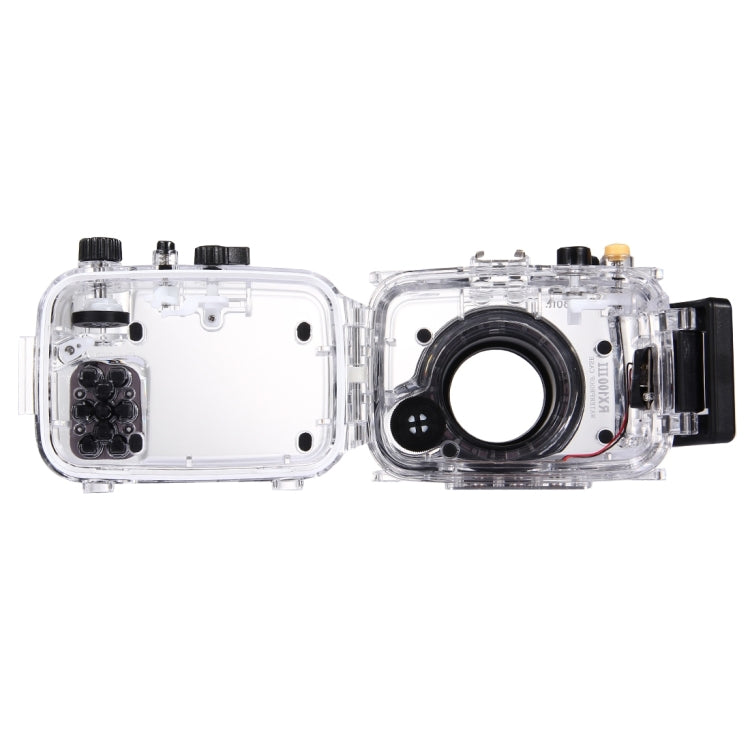 PULUZ 40m Underwater Depth Diving Case Waterproof Camera Housing for Sony RX100 III(Transparent) - Diving Cases by PULUZ | Online Shopping UK | buy2fix