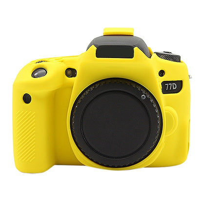 PULUZ Soft Silicone Protective Case for Canon EOS 77D(Yellow) - Camera Accessories by PULUZ | Online Shopping UK | buy2fix