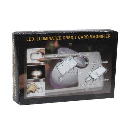 1 LED Illuminated Credit Card Design 6X / 3X Jewelry Magnifier(Silver) - Consumer Electronics by buy2fix | Online Shopping UK | buy2fix