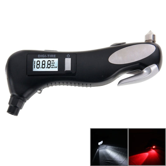 LCD Display Screen Digital Tire Gauge with LED Flashlight, Pressure Range: 2-150PSI - In Car by buy2fix | Online Shopping UK | buy2fix