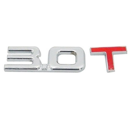 3D Universal Decal Chromed Metal 3.0T Car Emblem Badge Sticker Car Trailer Gas Displacement Identification, Size: 8.5x2.5 cm - 3D Metal Sticker by buy2fix | Online Shopping UK | buy2fix