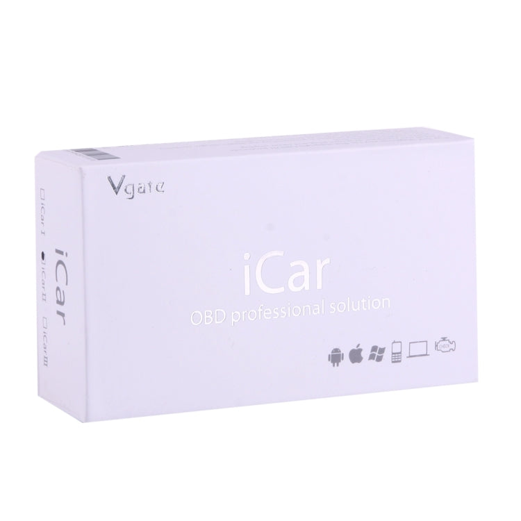 Vgate iCar II Super Mini ELM327 OBDII Bluetooth V3.0 Car Scanner Tool, Support Android OS, Support All OBDII Protocols(Black) - In Car by Vgate | Online Shopping UK | buy2fix