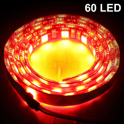 Red 60 LED 5050 SMD Waterproof Flexible Car Strip Light, DC 12V, Length: 1m - Decorative Lights by buy2fix | Online Shopping UK | buy2fix