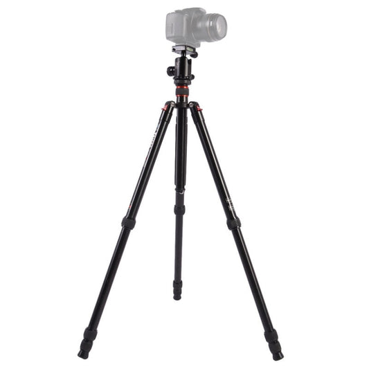 Triopo MT-2804C Adjustable Portable Aluminum Tripod with NB-2S Ball Head for Canon Nikon Sony DSLR Camera(Black) - Tripods by TRIOPO | Online Shopping UK | buy2fix