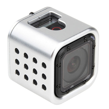 Housing Shell CNC Aluminum Alloy Protective Cage with Insurance Back Cover for GoPro HERO5 Session /HERO4 Session /HERO Session(Silver) - DJI & GoPro Accessories by buy2fix | Online Shopping UK | buy2fix