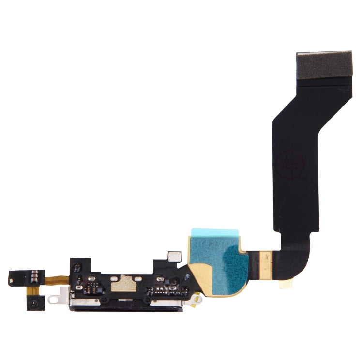 Original Dock Connector Charging Port Flex Cable for iPhone 4S(Black) - Repair & Spare Parts by buy2fix | Online Shopping UK | buy2fix