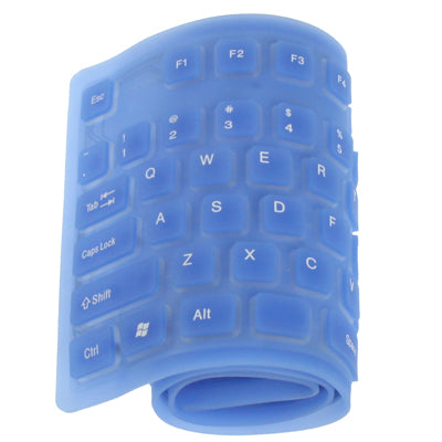 109 Keys USB 2.0 Full Sized Waterproof Flexible Silicone Keyboard (Blue) - Silicone / Sticker by buy2fix | Online Shopping UK | buy2fix