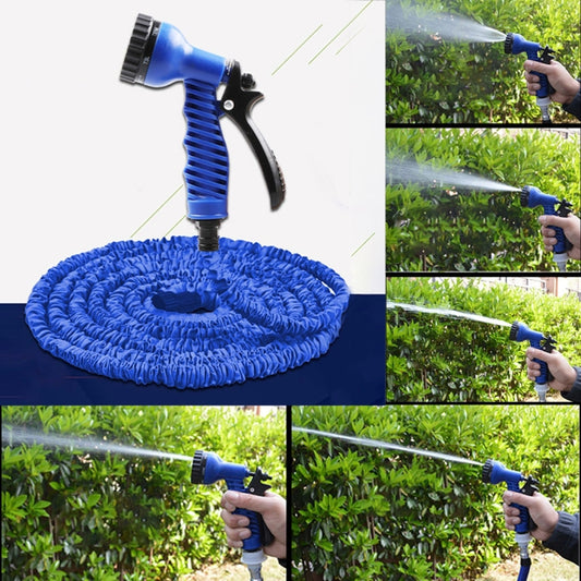 2.5m -7.5m Telescopic Pipe Expandable Magic Flexible Garden Watering Hose with Spray Gun Set(Blue) - Watering & Irrigation by buy2fix | Online Shopping UK | buy2fix