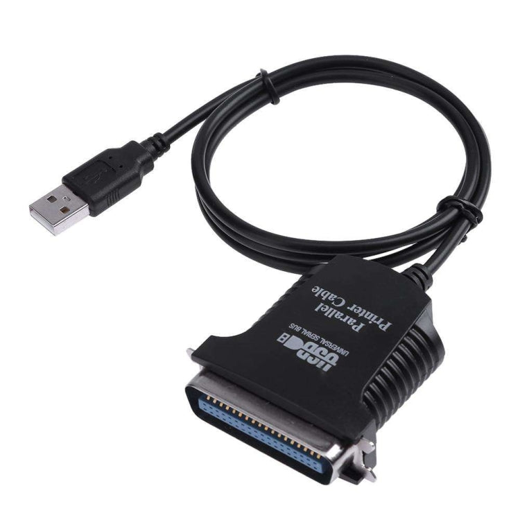 USB to Parallel 1284 36 Pin Printer Adapter Cable, Cable Length: 1m(Black) - Computer & Networking by buy2fix | Online Shopping UK | buy2fix