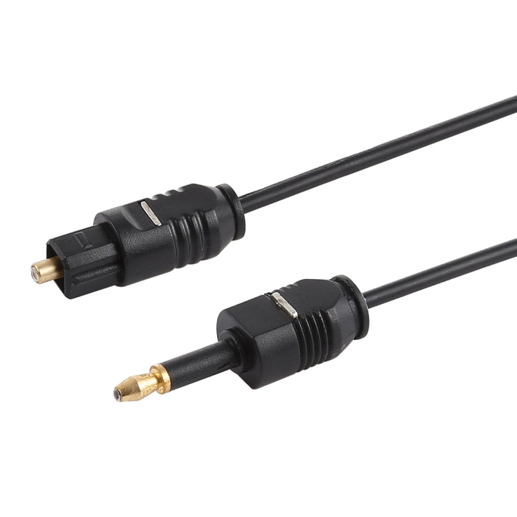 TOSLink Male to 3.5mm Male Digital Optical Audio Cable, Length: 0.8m, OD: 2.2mm(Black) - Computer & Networking by buy2fix | Online Shopping UK | buy2fix