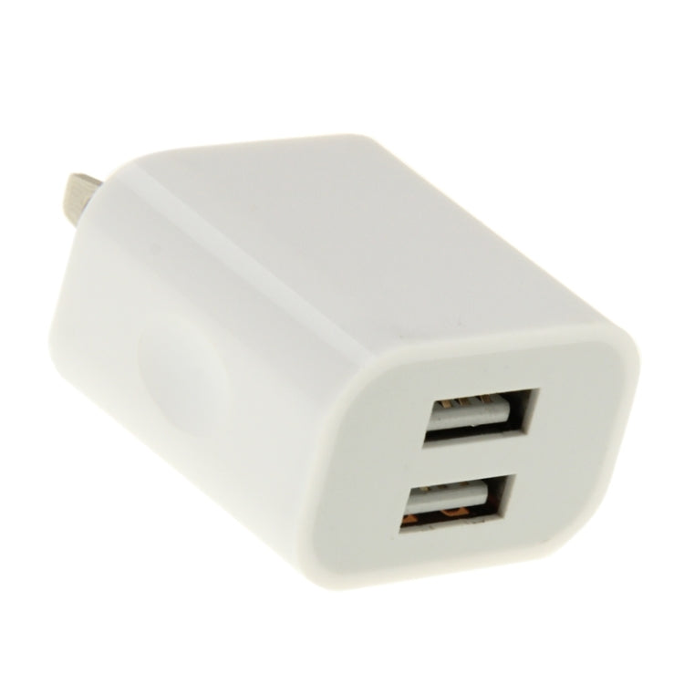 2-Ports 5V 2A US Plug USB Charger, For iPad, iPhone, Galaxy, Huawei, Xiaomi, LG, HTC and Other Smart Phones, Rechargeable Devices(White) - Mobile Accessories by buy2fix | Online Shopping UK | buy2fix