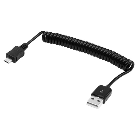 Micro USB Data / Charger Retractable Coiled Cable, Coiled Cable Stretches to 90cm, For Samsung / Huawei / Xiaomi / Meizu / LG / HTC and Other Smartphones(Black) - Micro USB Cable by buy2fix | Online Shopping UK | buy2fix