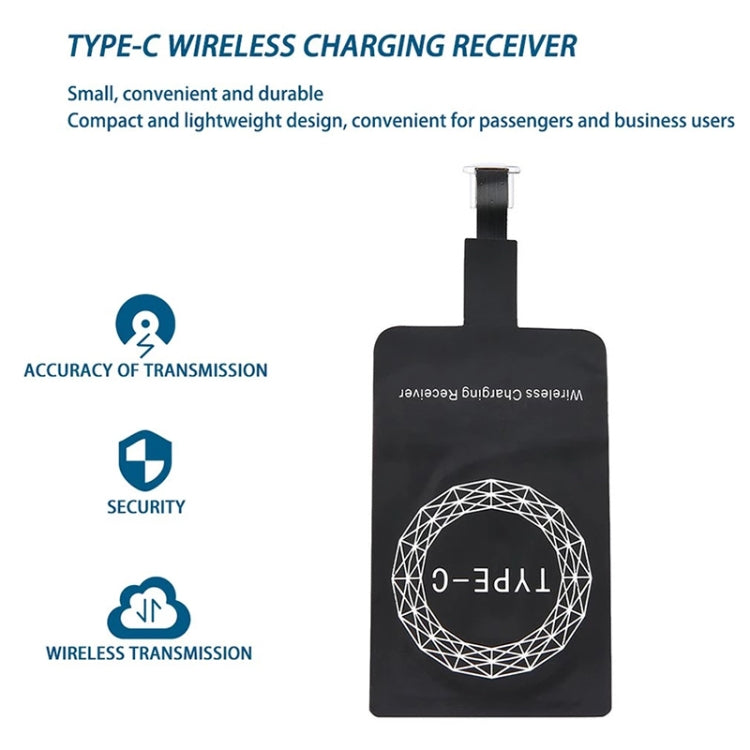 5V 800mA Qi Standard Wireless Charging Receiver with USB-C / Type-C Port - Mobile Accessories by buy2fix | Online Shopping UK | buy2fix