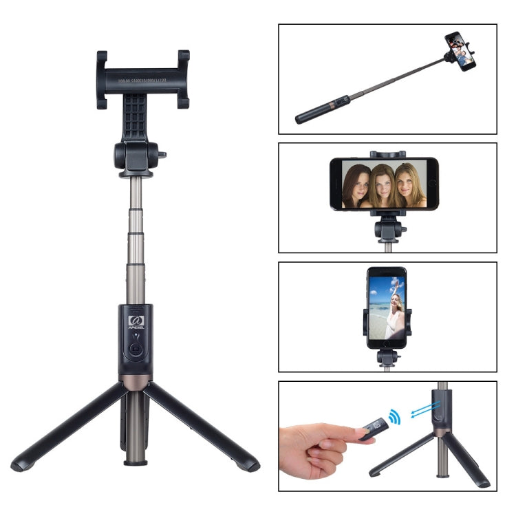 APEXEL APL-D3 Universal Live Broadcast Multifunctional Aluminum Alloy Bluetooth Selfie Stick with Tripod - Stand by APEXEL | Online Shopping UK | buy2fix