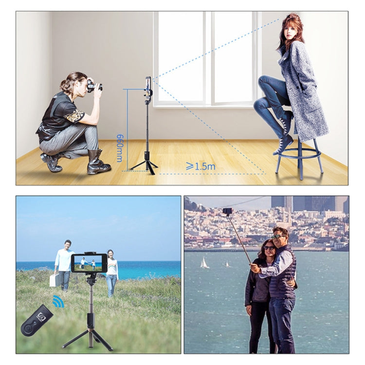 APEXEL APL-D3 Universal Live Broadcast Multifunctional Aluminum Alloy Bluetooth Selfie Stick with Tripod - Stand by APEXEL | Online Shopping UK | buy2fix