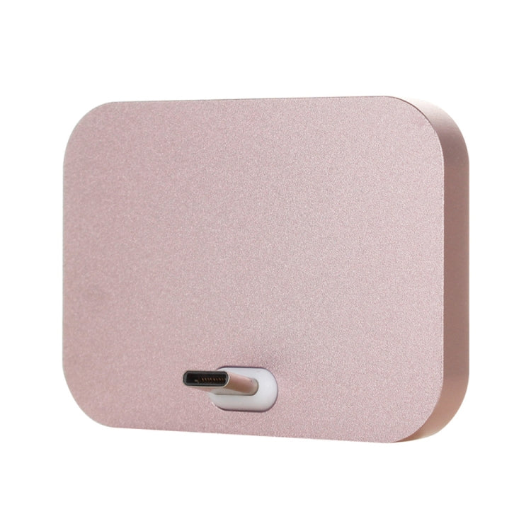 USB-C / Type-C Aluminum Alloy Desktop Station Dock Charger(Pink) - Dock Charger by buy2fix | Online Shopping UK | buy2fix