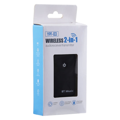 YPF-03 2 in 1 Bluetooth 4.2 Transmitter & Receiver  3.5mm Wireless Audio Adapter, Transmission Distance: 20m, For PC, TV, Home Stereo, Phone - Apple Accessories by buy2fix | Online Shopping UK | buy2fix