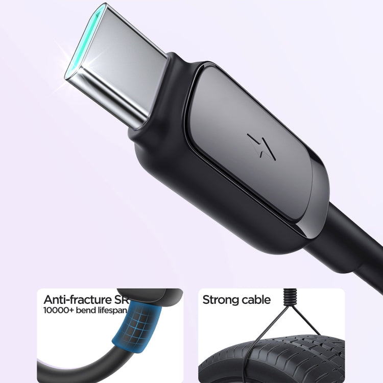 JOYROOM S-AC027A14 Multi-Color Series 3A USB to USB-C / Type-C Fast Charging Data Cable, Length:1.2m(Black) -  by JOYROOM | Online Shopping UK | buy2fix