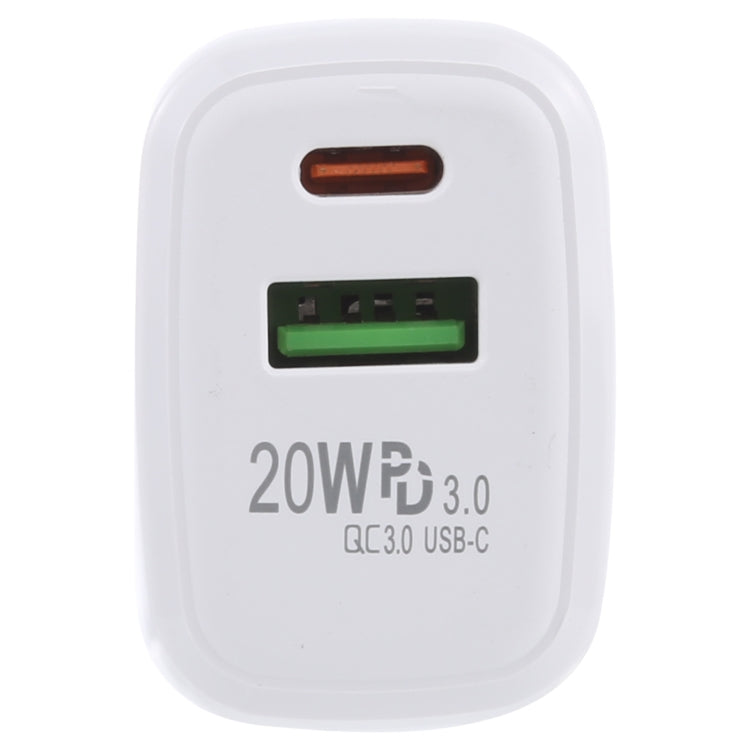 LZ-215A+C 20W QC 3.0 USB + PD 3.0 USB-C / Type-C Fast Charging Travel Charger, US Plug - USB Charger by buy2fix | Online Shopping UK | buy2fix