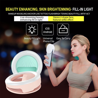 RK34 Rechargeable Beauty Selfie Light Selfie Clip Flash Fill Light (Black) - Consumer Electronics by buy2fix | Online Shopping UK | buy2fix