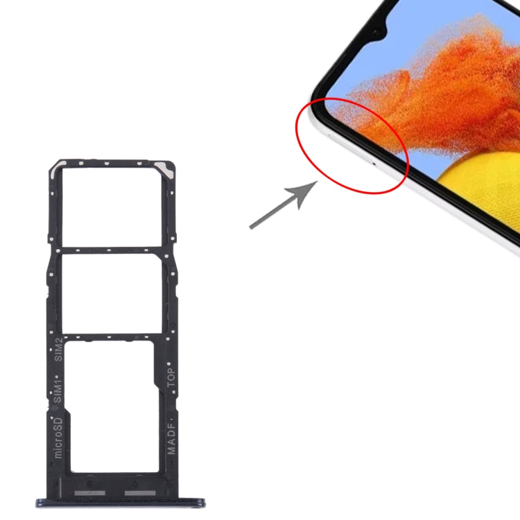 For Samsung Galaxy M14 SM-M146B Original SIM Card Tray + SIM Card Tray + Micro SD Card Tray (Dark Blue) - Repair & Spare Parts by buy2fix | Online Shopping UK | buy2fix
