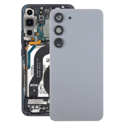 For Samsung Galaxy S23 SM-S911B OEM Glass Battery Back Cover with Camera Lens Cover(Grey) - Repair & Spare Parts by buy2fix | Online Shopping UK | buy2fix