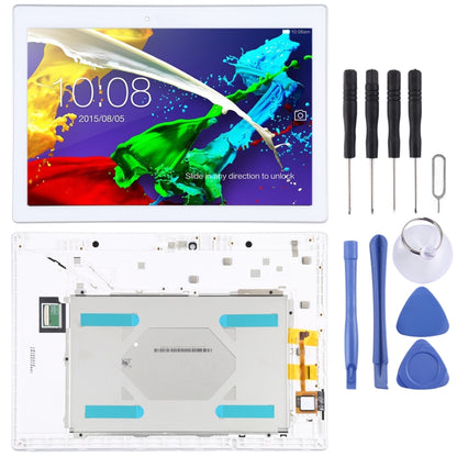 LCD Screen and Digitizer Full Assembly with Frame for Lenovo Tab 2 A10-70 A10-70F A10-70L(White) - LCD Screen by buy2fix | Online Shopping UK | buy2fix