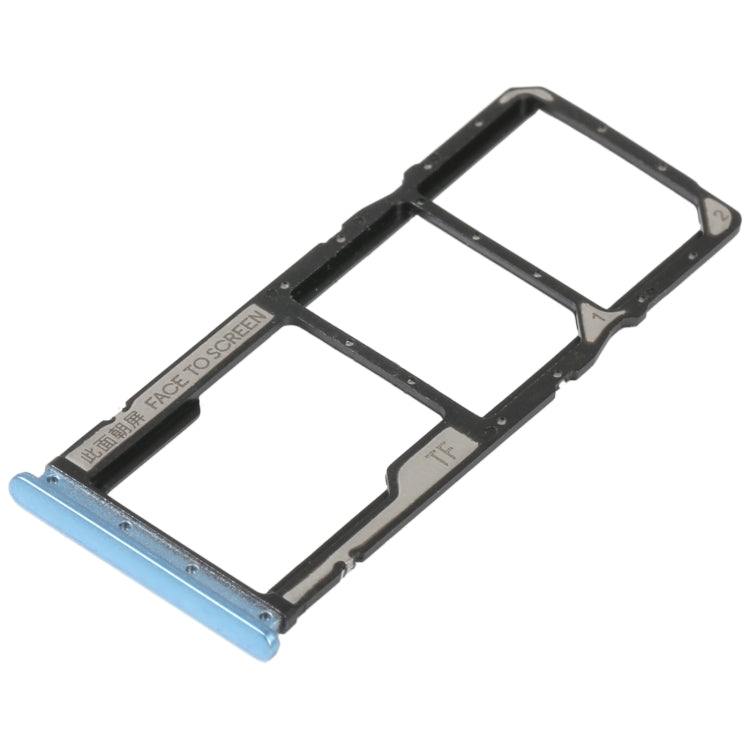 SIM Card Tray + SIM Card Tray + Micro SD Card Tray For Xiaomi Redmi 10 5G (Blue) - Card Tray by buy2fix | Online Shopping UK | buy2fix
