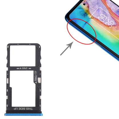 For TCL 20 5G Original SIM Card Tray + SIM / Micro SD Card Tray (Blue) - Others by buy2fix | Online Shopping UK | buy2fix